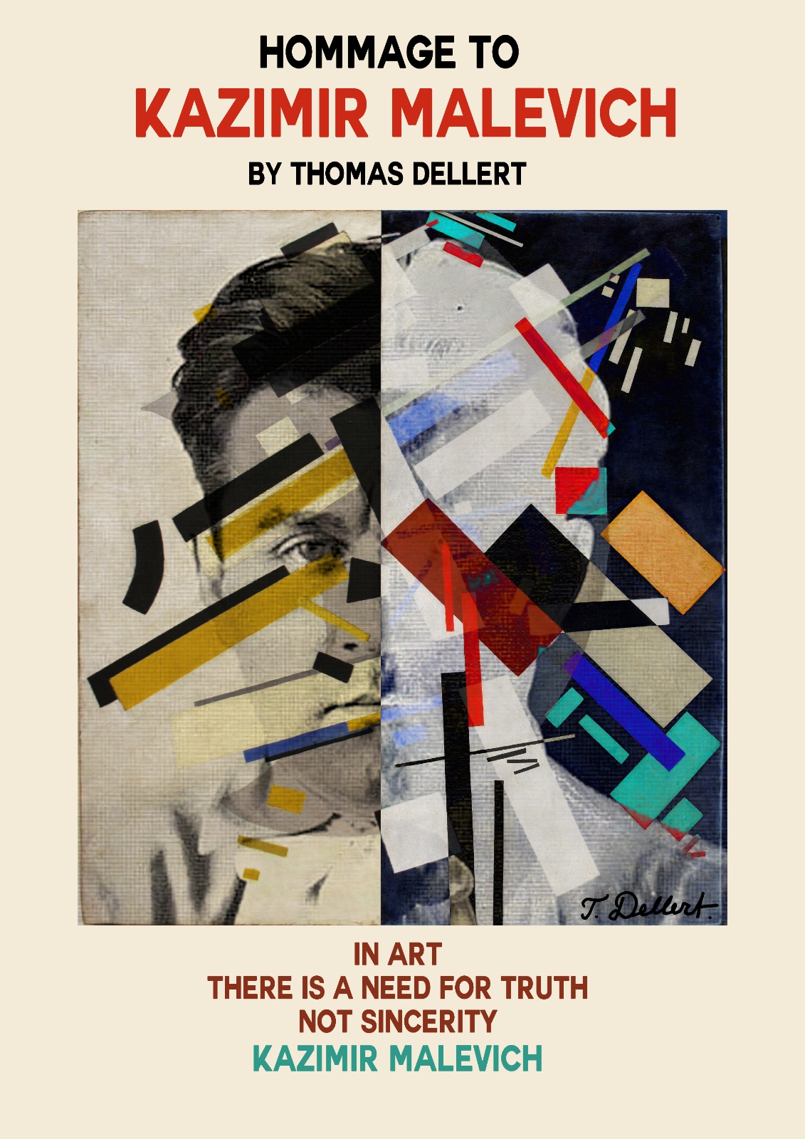 Kazimir malevich by thomas dellert poster 
